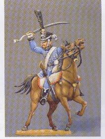 NS 6 French Hussar Sword Raised - Napoleonic Action Scene